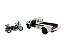 Miniatura Ford F350 Police Harley Davidson + Moto Metal 1:27 - Imagem 4