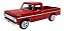 Miniatura Ford F100 1969 Pickup Vermelho Metal 1:24 - Imagem 1