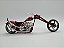 Miniatura Moto Chopper Custom Vermelho Metal 1:12 - Imagem 7