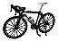 Miniatura Bicicleta Speed Mountain Bike Preto Metal 1:10 - Imagem 1