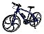 Miniatura Bicicleta Speed Mountain Bike Azul Metal 1:10 - Imagem 1