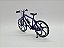 Miniatura Bicicleta Speed Mountain Bike Azul Metal 1:10 - Imagem 8