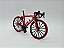 Miniatura Bicicleta Speed Mountain Bike Vermelho Cast 1:10 - Imagem 4