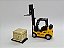 Miniatura Empilhadeira Amarelo Metal Escala 1:32 - Imagem 4