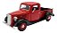 Miniatura Ford Pickup 1937 V8 Vermelho Metal 1:24 - Imagem 1