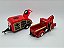 Miniatura Ford Pickup 1940 Com Reboque Vermelho Metal 1:24 - Imagem 10