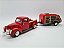 Miniatura Ford Pickup 1940 Com Reboque Vermelho Metal 1:24 - Imagem 7