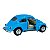 Miniatura Volkswagen Fusca 1967 Azul Metal 1:32 - Imagem 3