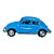 Miniatura Volkswagen Fusca 1967 Azul Metal 1:32 - Imagem 2