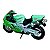 Miniatura Moto Kawasaki Ninja ZX12R Verde Maisto 1:18 - Imagem 4