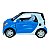 Miniatura Smart Fortwo Azul Acende Luz E Som Metal 1:24 - Imagem 2