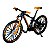 Miniatura Bicicleta Bike Preto e Laranja Metal 1:10 - Imagem 1
