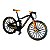 Miniatura Bicicleta Bike Preto e Laranja Metal 1:10 - Imagem 5