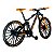 Miniatura Bicicleta Bike Preto e Laranja Metal 1:10 - Imagem 4