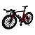 Miniatura Bicicleta Bike Time Trial Vermelho Metal 1:10 - Imagem 2