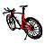 Miniatura Bicicleta Bike Time Trial Vermelho Metal 1:10 - Imagem 4