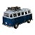 Miniatura Volkswagen Kombi Weekenders Azul Maisto 1:43 - Imagem 6