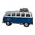 Miniatura Volkswagen Kombi Weekenders Azul Maisto 1:43 - Imagem 3