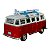 Miniatura Volkswagen Kombi Weekenders Vermelho Maisto 1:43 - Imagem 6