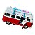 Miniatura Volkswagen Kombi Weekenders Vermelho Maisto 1:43 - Imagem 4