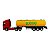 Miniatura Caminhão Volvo Vermelho Tanque Amarelo Welly 1:64 - Imagem 3