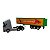 Miniatura Caminhão Volvo Prata Bau Verde Welly 1:64 - Imagem 5