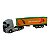 Miniatura Caminhão Volvo Prata Bau Verde Welly 1:64 - Imagem 2
