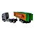 Miniatura Caminhão Volvo Prata Bau Verde Welly 1:64 - Imagem 4