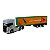 Miniatura Caminhão Scania Branco Bau Verde Welly 1:64 - Imagem 2
