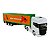 Miniatura Caminhão Scania Branco Bau Verde Welly 1:64 - Imagem 1