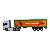 Miniatura Caminhão Scania Branco Bau Verde Welly 1:64 - Imagem 3