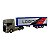 Miniatura Caminhão Scania Dourado Bau Azul Welly 1:64 - Imagem 2
