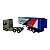 Miniatura Caminhão Scania Dourado Bau Azul Welly 1:64 - Imagem 4