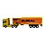 Miniatura Caminhão Scania Amarelo Bau Amarelo Welly 1:64 - Imagem 3