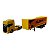 Miniatura Caminhão Scania Amarelo Bau Amarelo Welly 1:64 - Imagem 5