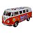 Miniatura Volkswagen Kombi 1962 Paz e Amor Laranja 1:32 - Imagem 1