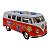 Miniatura Volkswagen Kombi 1962 Paz e Amor Laranja 1:32 - Imagem 7
