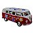 Miniatura Volkswagen Kombi 1962 Paz e Amor Vermelho 1:32 - Imagem 7