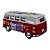Miniatura Volkswagen Kombi 1962 Paz e Amor Vermelho 1:32 - Imagem 5