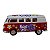 Miniatura Volkswagen Kombi 1962 Paz e Amor Vermelho 1:32 - Imagem 2