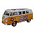 Miniatura Volkswagen Kombi 1962 Paz e Amor Amarelo 1:32 - Imagem 1