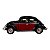 Miniatura Volkswagen Fusca 1967 Preto e Vermelho 1:32 - Imagem 2