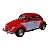 Miniatura Volkswagen Fusca 1967 Laranja e Branco 1:32 - Imagem 1