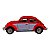 Miniatura Volkswagen Fusca 1967 Laranja e Branco 1:32 - Imagem 2