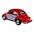Miniatura Volkswagen Fusca 1967 Laranja e Branco 1:32 - Imagem 7