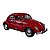Miniatura Volkswagen Fusca 1967 Vermelho Metal 1:32 - Imagem 9