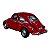 Miniatura Volkswagen Fusca 1967 Vermelho Metal 1:32 - Imagem 7