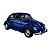 Miniatura Volkswagen Fusca 1967 Azul 1:32 - Imagem 9