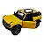 Miniatura Ford Bronco Amarelo Teto aberto Metal 1:34 - Imagem 5