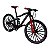 Miniatura Bicicleta Bike Preto e Vermelho Metal 1:10 - Imagem 1